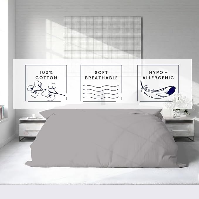 Kotton Culture 3 Pc 120"x120" Duvet Cover Set Super King Plus/Super Oversize - Image 6