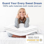 Premium Pillows Standard Size Set of 4, Fluffy and Supportive 7D Down - Image 4