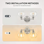 VONLUCE Bathroom Light Fixtures, 2-Light Vanity Lights - Image 3