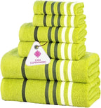 CASA COPENHAGEN Exotic 6Pcs 100% Egyptian Cotton Towels Gift Set- Lime Green by CASACOPENHAGEN