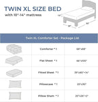 Sasttie Twin XL Comforter Set, 5 Pieces Twin XL Bed in a Bag, Complete Bedding - Image 7
