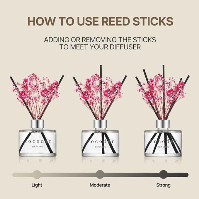 COCODOR Preserved Real Flower Reed Diffuser/Rose Perfume / 6.7oz / 1 Pack/Reed - Image 4
