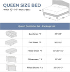 Sasttie Queen Comforter Set, Complete Bedding Set Includes Comforter, Flat Sheet - Image 6