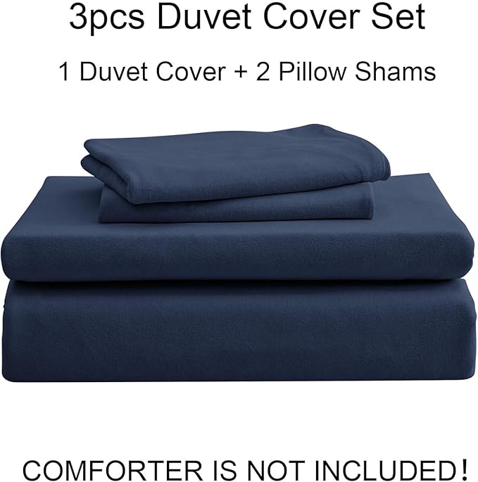PURE ERA Jersey Knit Duvet Cover Set 100% T-Shirt Cotton Super Soft Comfy 3pc - Image 5