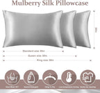 2 Pack 100% Pure Silk Pillowcase - Image 6