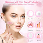 2 Pack Jade Facial Roller & Rose Quartz Face Roller - Image 3