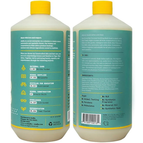 Alaffia Everyday Coconut Soothing Bath Soak, Oat Milk & Aloe, Fragrance-Free - Image 2