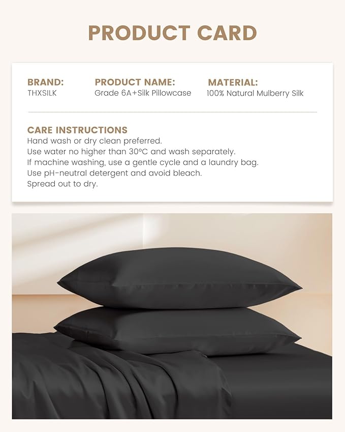 THXSILK 100% Mulberry Silk Pillowcase - Image 8