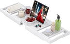 Bathtub Tray Caddy, Premium Bamboo Expandable Bath Tub Trays Table, Foldable by Unknown