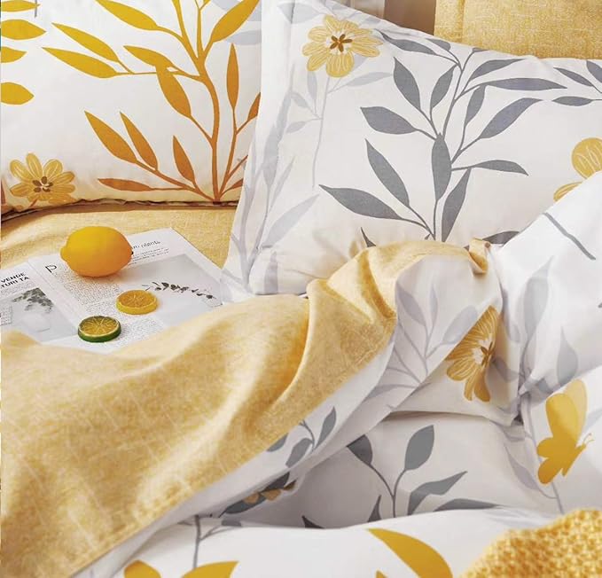 SLEEPBELLA Duvet Cover King Size, 600 Thread Count Cotton Grey Branches and - Image 3