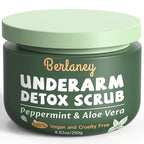 Armpit Detox Scrub 8.8 oz with Peppermint, Aloe Vera and Walnut Shell Powder by Berlaney
