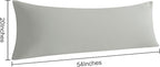 NTBAY Body Pillowcase Set of 2, 20x54 inches, Light Grey, Fade Resistant - Image 5