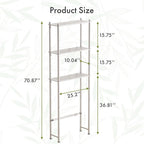 AmazerBath Over The Toilet Storage Bamboo, Bathroom Over Toilet Organizer Rack - Image 2
