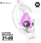 Decibullz - Custom Molded Earplugs, 31dB Highest NRR, Comfortable Hearing - Image 4