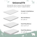 Baby Mini Crib Sheets Boy, Portable 38”x26” Pack and Play Sheets Fitted - Image 8