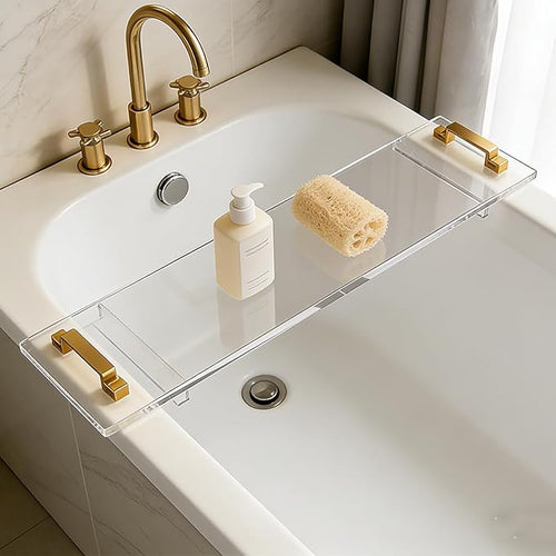 1CM Thick Clear Acrylic Bathtub Caddy by LITAITAI