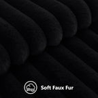 decorUhome Cozy Faux Fur Throw Pillow Covers 20x20 Set of 2 Decorative Soft - Image 2