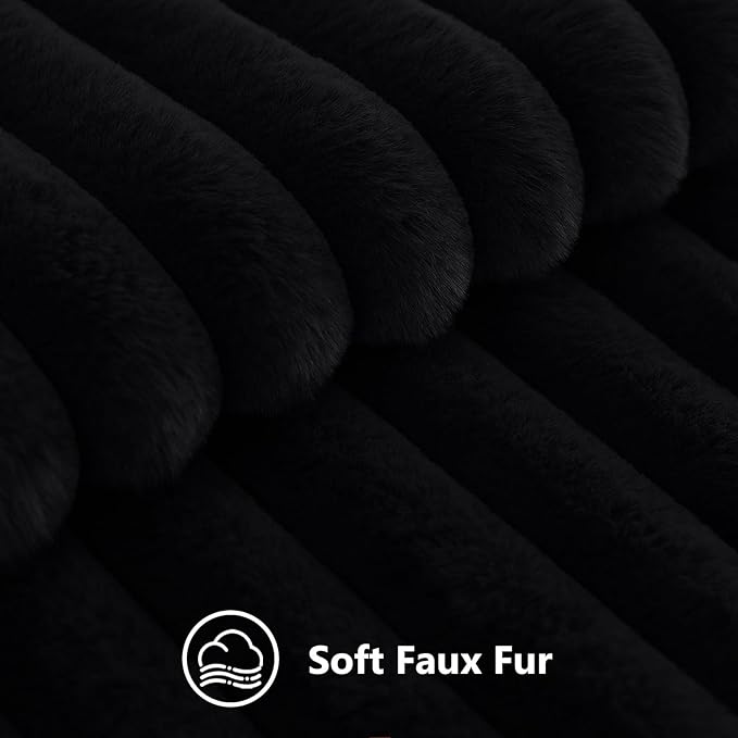 decorUhome Cozy Faux Fur Throw Pillow Covers 20x20 Set of 2 Decorative Soft - Image 2