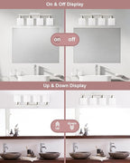 Sailstar 4-Light Bathroom Light Fixtures Over Mirror, Glass Shade & Anti-Rust - Image 5