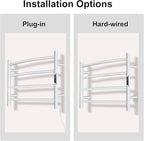 Towel Warmer with Built-in Timer Bathroom Wall Mounted Bath Towel Heater - Image 2