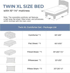 Sasttie Twin XL Comforter Set, 5 Pieces Reversible Twin XL Bed in a Bag - Image 2