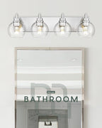 Bathroom Light Fixtures, 4 Light Brushed Nickel Vanity Light, 26 Inch Modern - Image 7