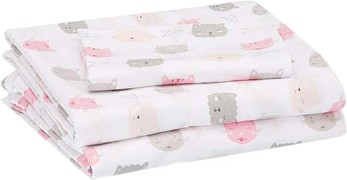 Amazon Basics Kid's Soft, Breathable, Easy-Wash Microfiber 3-Piece Sheet Set - Image 2