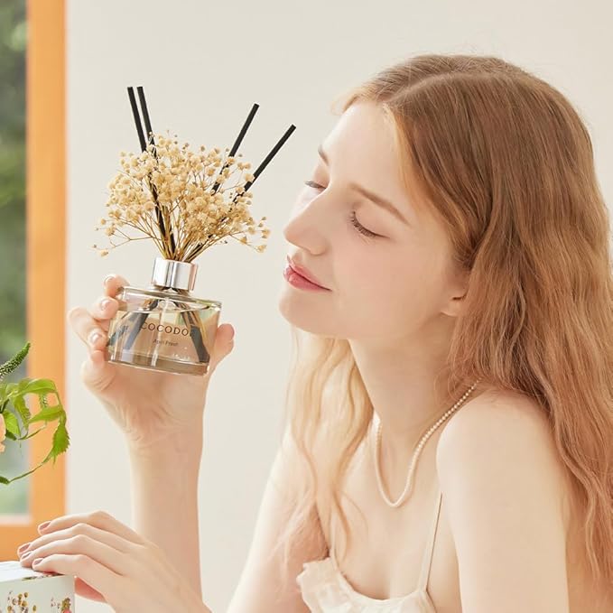COCODOR Preserved Flower Reed Diffuser Set / 6.7oz / Seoul Rose/Scent Diffuser - Image 7