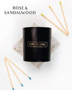 Benevolence LA Rose & Sandalwood Scented Candle | Soy Christmas Candles - Image 2