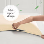 Curved Pillow Case King Size, Side Sleeper Pillow Cases Cover Cooling Rayon - Image 6