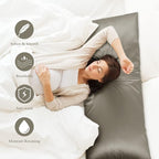 OLESILK Silk Body Pillowcase 20x54 Zippered: 100% Mulberry Silk - Image 4