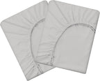 HBHLFZ Twin Fitted Sheet Only 2 Pack, Soft Breathable Bottom Sheet by HBHLFZLuxuryHomeLife