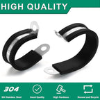 1/2-Inch Stainless Steel Rubber Coated Pipe & Wire Clamps - Image 5