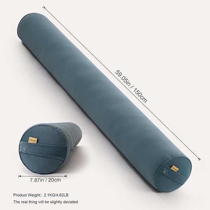 Long Round Body Pillow for Adults – Bolster Pillow for Bed, Cervical Roll Pillow - Image 2