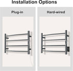 Towel Warmer with Built-in Timer Bathroom Wall Mounted Bath Towel Heater - Image 2