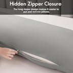 Body Pillowcase with Zipper Cooling Viscose from Bamboo Zippered Pillowcases - Image 2
