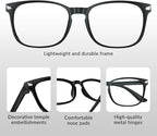 Blue Light Glasses for Woman Men | 99% Blue Light Blocking Glasses for Computer - Image 6