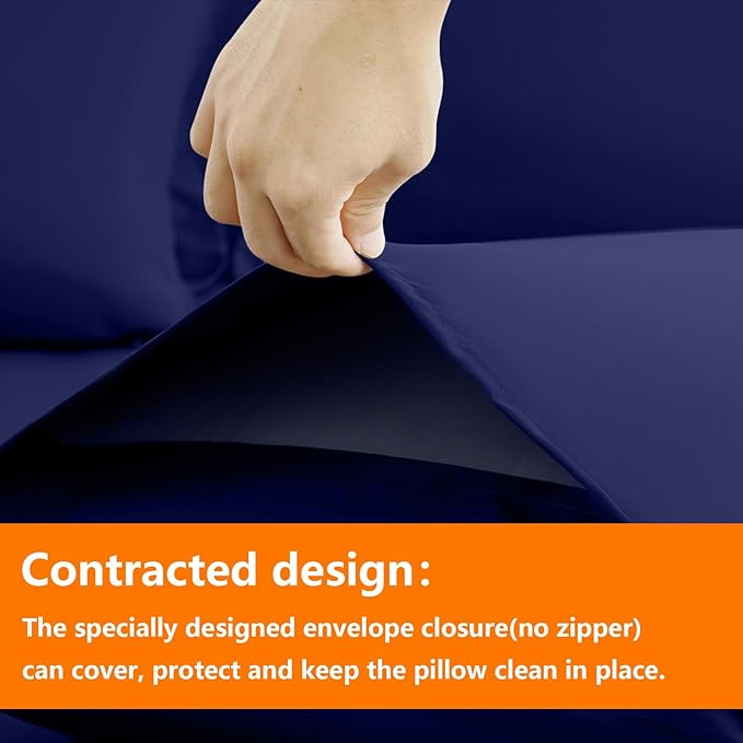 TAIMIT Navy Queen Size Comforter Set - Image 4