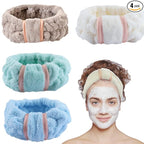 4 Pack Microfiber Towel Headbands by IAXSEE