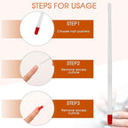 17cm Rubber Cuticle Pusher Cleaner, 4 Pieces Red Hard Rubber End Tipped Nail - Image 3