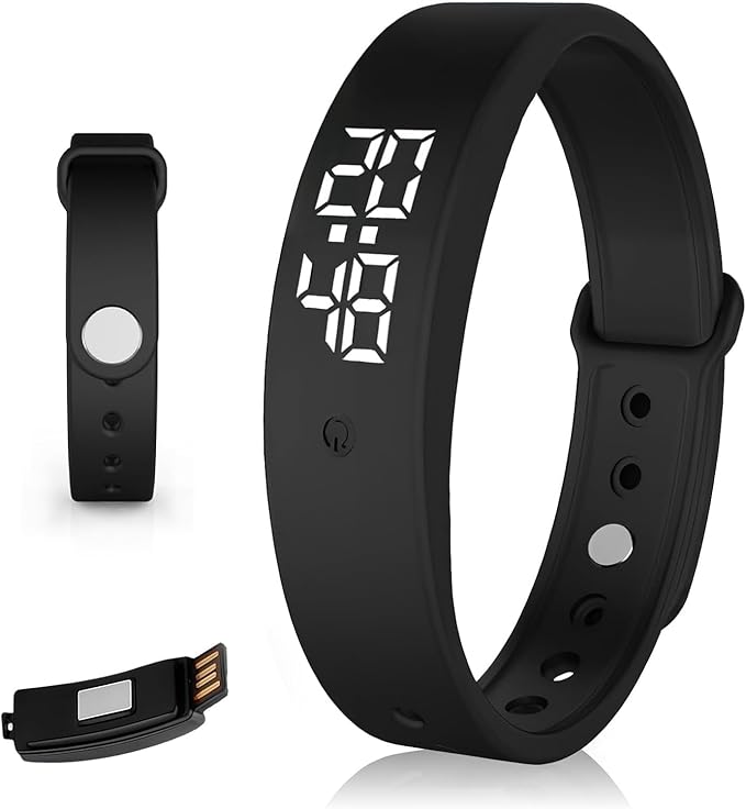Vibrating Alarm Wristband Deaf People Watch Band Fit Sleeps Rise Silent Shock by Unknown
