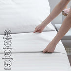 2-Pack Cotton Twin Flat Sheet Only, 600 Thread Count 100% Egyptian Cotton Top - Image 3