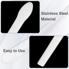 Pndeyo 3pcs Mini Stainless Steel Makeup Spatula, Skincare Scoop Applicator - Image 3
