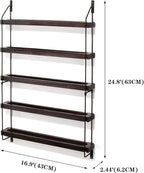 THYGIFTREE Essential Oil Storage Shelf Wall Mounted 16.9" Wooden Essential Oil - Image 7