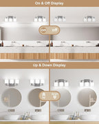 Sailstar Bathroom Light Fixtures Over Mirror, 3-Light Vanity Lights Brushed - Image 5