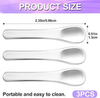 Pndeyo 3pcs Mini Stainless Steel Makeup Spatula, Reusable Cosmetic Cream - Image 2