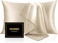 INFIIXSO Mulberry Silk Pillow Cases King Size Set of 2, Silk Pillowcase by INFIIXSO