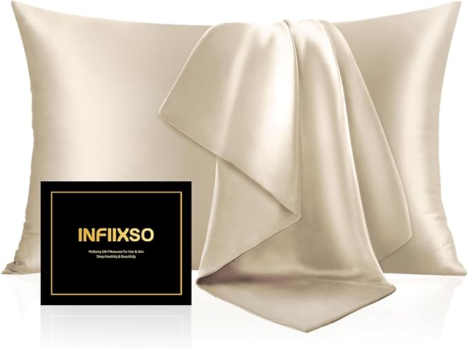 INFIIXSO Mulberry Silk Pillow Case King Size, Silk Pillowcase by INFIIXSO