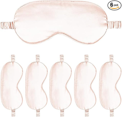 6PACK Silk Sleep Mask Satin Eye Masks Blackout Silky Eyeshade Cover Soft by WJingYiJia