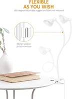 Clip on Light USB Reading Light, Eye Care Dimmable Reading Lamp Flexible Goose - Image 4
